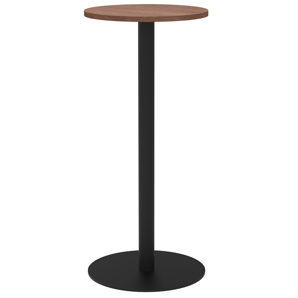 【車上渡し】アール・エフ・ヤマカワ リスタ カフェテーブル ハイ 丸形 φ450 ウォルナット (重量：16kg) RFRCT-H450RDM|会議用・ミーテングテーブル