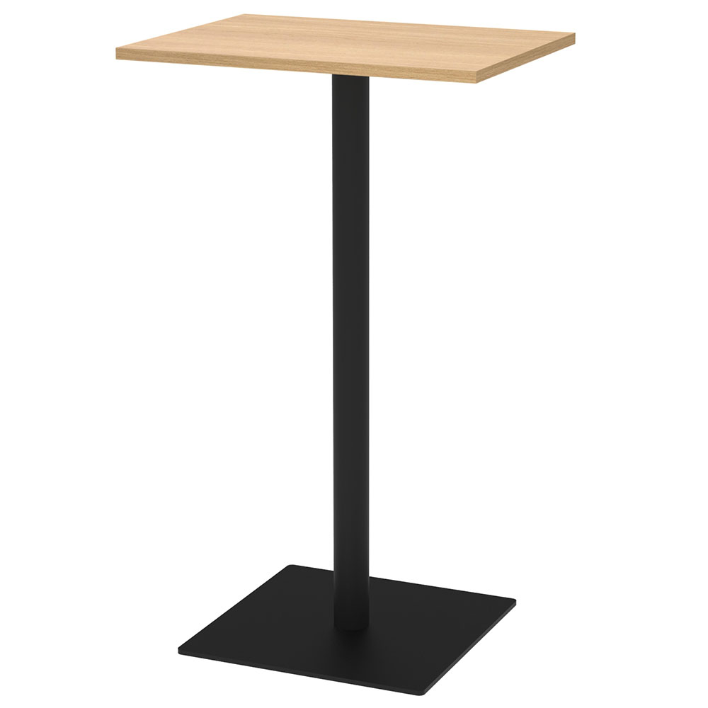 【車上渡し】アール・エフ・ヤマカワ リスタ カフェテーブル ハイ 600×450 オーク (重量：19.5kg) RFRCT-H6045OA|会議用・ミーテングテーブル