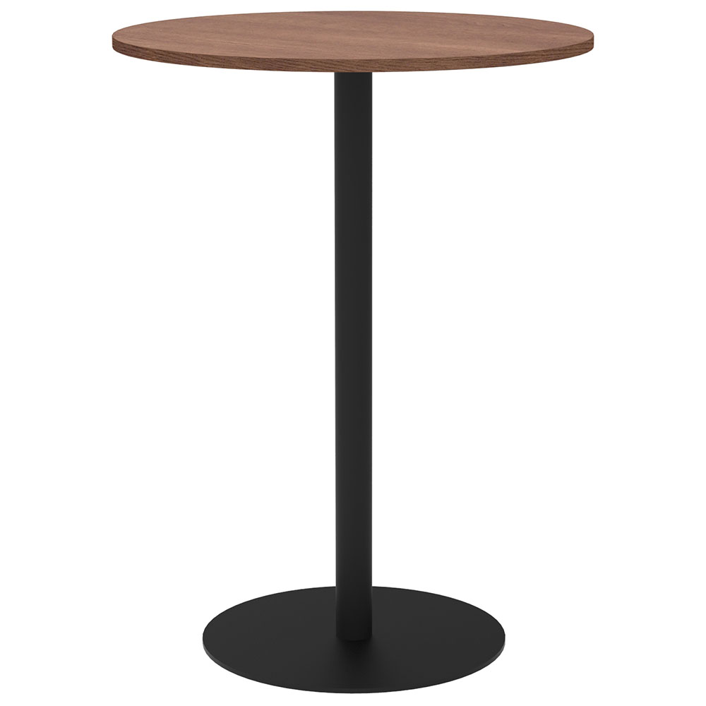 【車上渡し】アール・エフ・ヤマカワ リスタ カフェテーブル ハイ 丸形 φ750 ウォルナット (重量：22.7kg) RFRCT-H750RDM|会議用・ミーテングテーブル