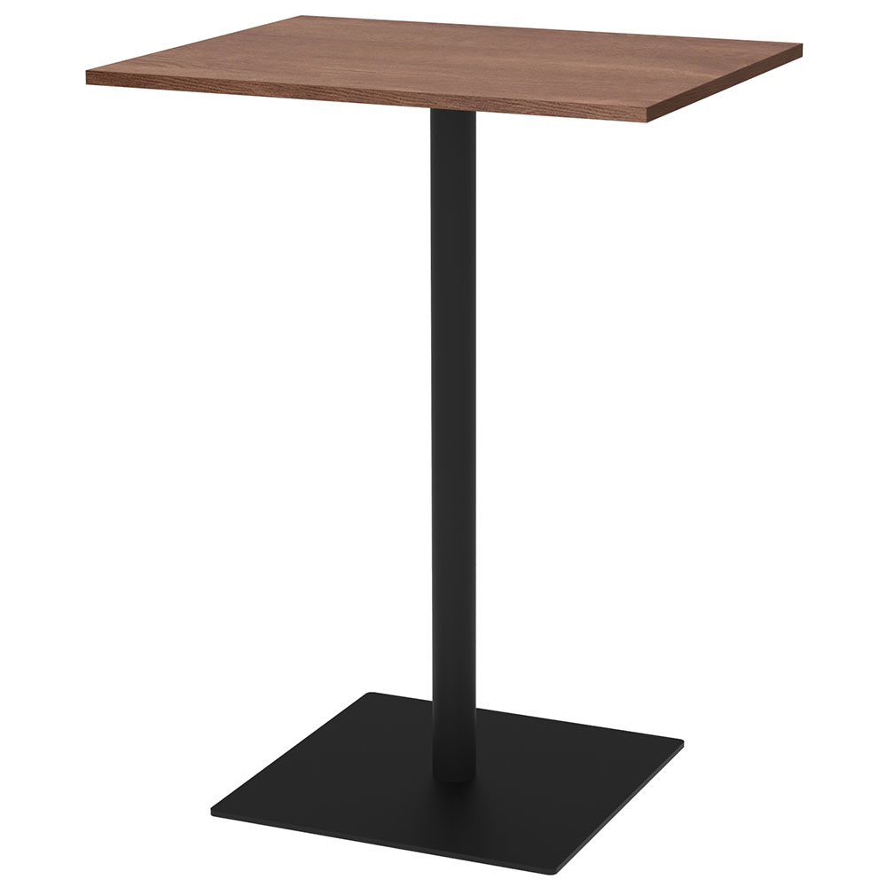 【車上渡し】アール・エフ・ヤマカワ リスタ カフェテーブル ハイ 750×600 ウォルナット (重量：25kg) RFRCT-H7560DM|会議用・ミーテングテーブル