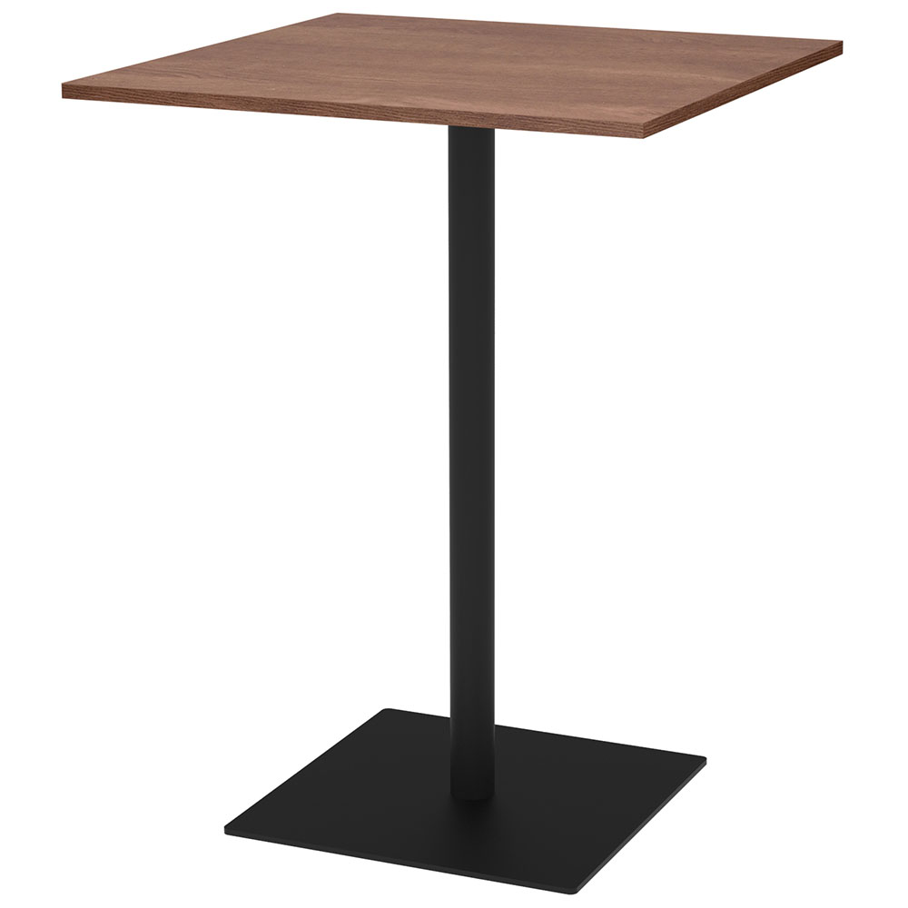 【車上渡し】アール・エフ・ヤマカワ リスタ カフェテーブル ハイ 750×750 ウォルナット (重量：26.5kg) RFRCT-H7575DM|会議用・ミーテングテーブル