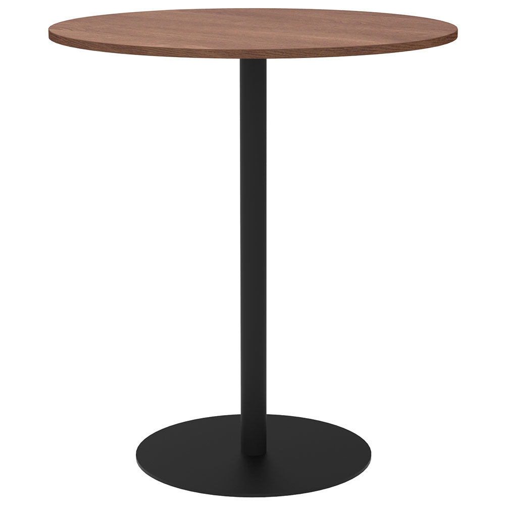 【車上渡し】アール・エフ・ヤマカワ リスタ カフェテーブル ハイ 丸形 φ900 ウォルナット (重量：26.4kg) RFRCT-H900RDM|会議用・ミーテングテーブル