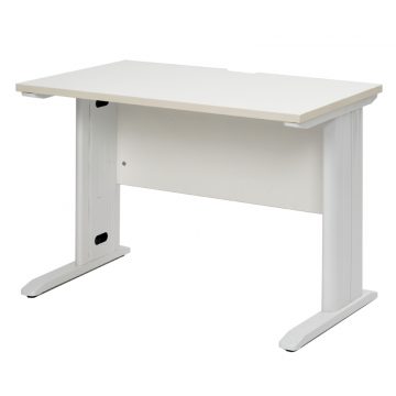 【車上渡し】アール・エフ・ヤマカワ アソート スチール脚デスク W1000 ホワイト ホワイト脚 (重量：20.7kg) RFSLD-1060WH-WL|オフィスデスク