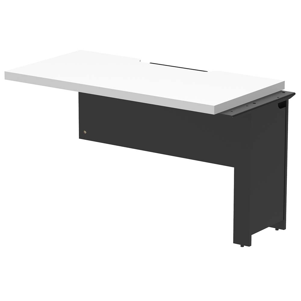 【車上渡し】アール・エフ・ヤマカワ ソリード フリーアドレス用オプション ハーフデスク 増連 W1200×D600 ホワイト×ブラック (重量：25kg) RFTFH-1260ADWH-BL|オフィスデスク