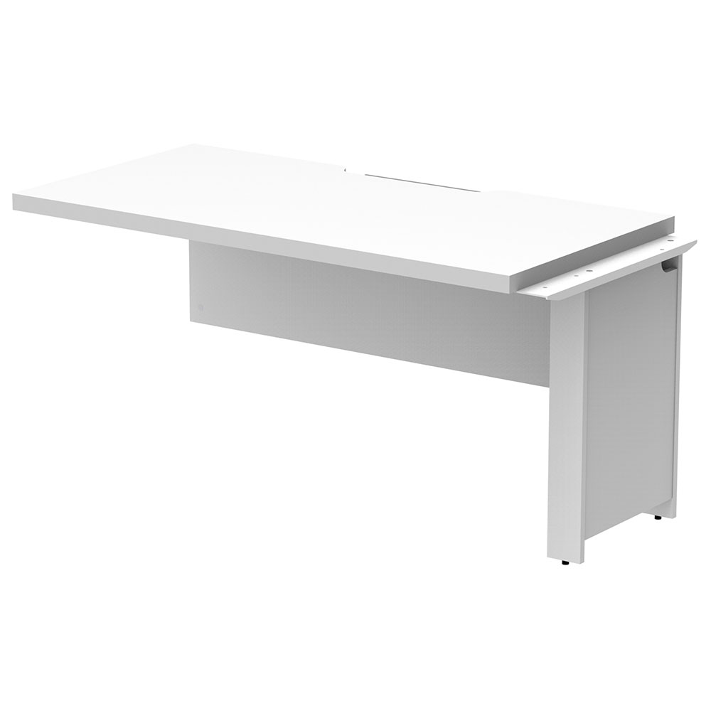 【車上渡し】アール・エフ・ヤマカワ ソリード フリーアドレス用オプション ハーフデスク 増連 W1400×D700 ホワイト×ホワイト (重量：32kg) RFTFH-1470ADWH-WL|オフィスデスク