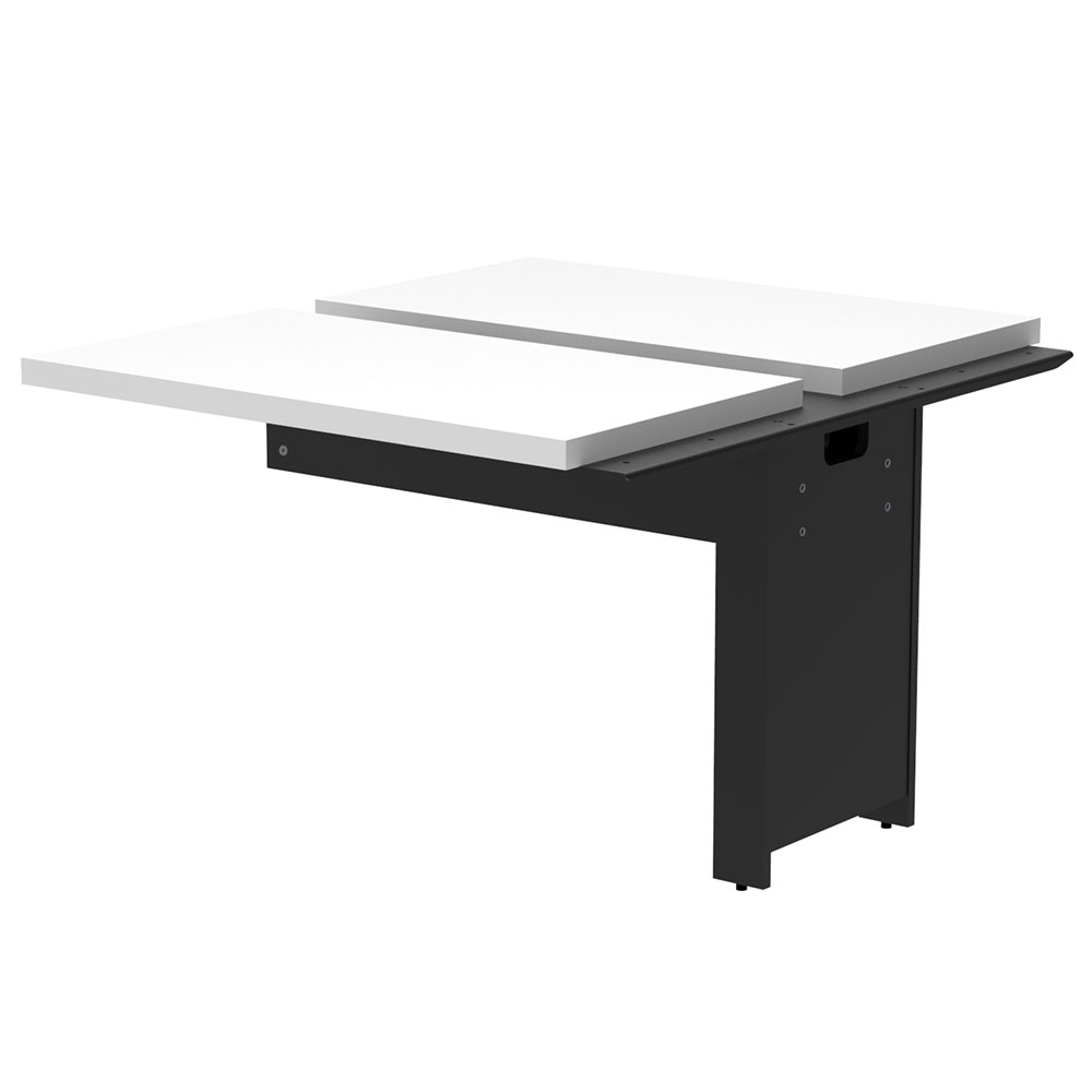 【車上渡し】アール・エフ・ヤマカワ ソリード フリーアドレス用オプション デスクII 増連 W1000×D1200 ホワイト×ブラック脚 (重量：36.5kg) RFTFT2-1012ADWH-BL|オフィスデスク