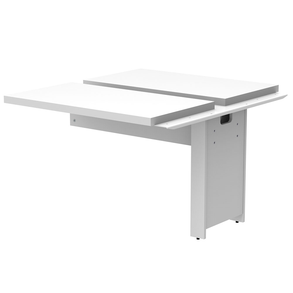 【車上渡し】アール・エフ・ヤマカワ ソリード フリーアドレス用オプション デスクII 増連 W1000×D1200 ホワイト×ホワイト脚 (重量：36.5kg) RFTFT2-1012ADWH-WL|オフィスデスク