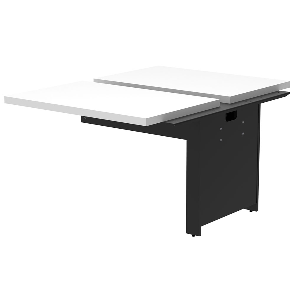 【車上渡し】アール・エフ・ヤマカワ ソリード フリーアドレス用オプション デスクII 増連 W1000×D1400 ホワイト×ブラック脚 (重量：41.5kg) RFTFT2-1014ADWH-BL|オフィスデスク