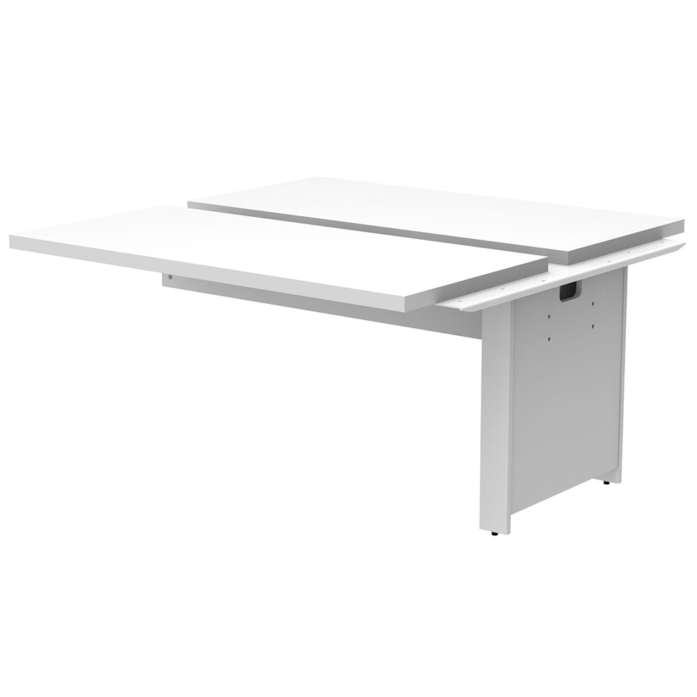 【車上渡し】アール・エフ・ヤマカワ ソリード フリーアドレス用オプション デスクII 増連 W1400×D1400 ホワイト×ホワイト脚 (重量：50.5kg) RFTFT2-1414ADWH-WL|オフィスデスク