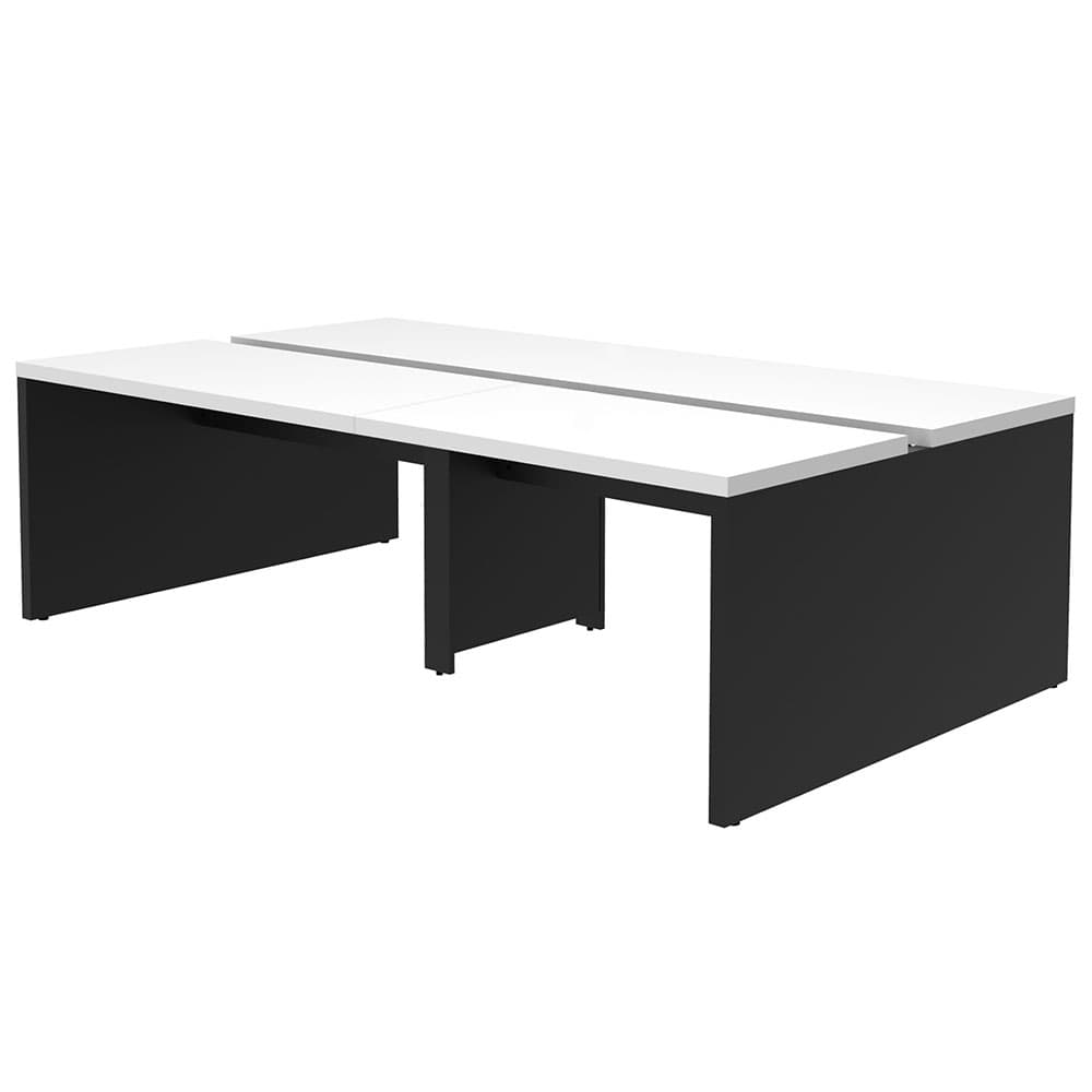 【車上渡し】アール・エフ・ヤマカワ ソリード フリーアドレス用デスクII W2800×D1200 オーク×ブラック脚 (重量：95.5kg) RFTFT2-2812OA-BL|オフィスデスク