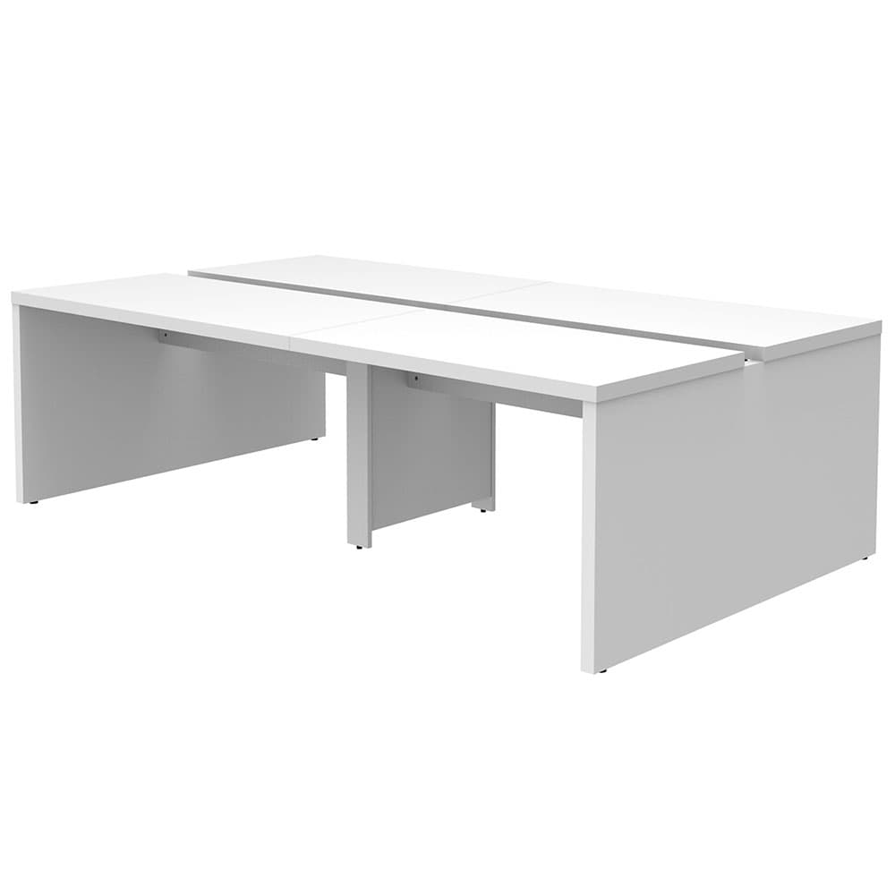 【車上渡し】アール・エフ・ヤマカワ ソリード フリーアドレス用デスクII W2800×D1200 オーク×ホワイト脚 (重量：95.5kg) RFTFT2-2812OA-WL|オフィスデスク