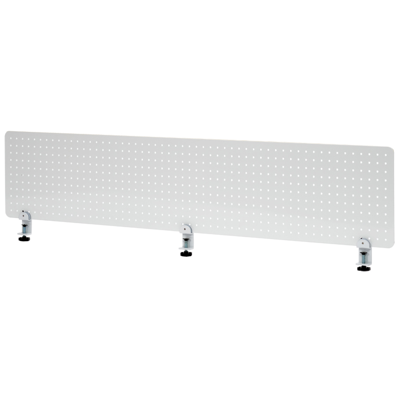 アール・エフ・ヤマカワ メタルデスクトップパネル W1400 ホワイト クランプ型 (重量：7kg) SHDTP-PWH14|パーテーション