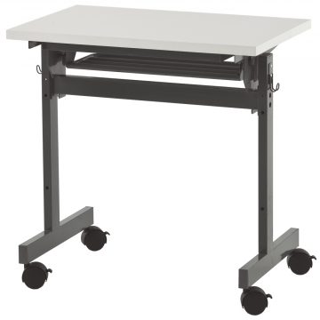 【車上渡し】アール・エフ・ヤマカワ スタンダードフォールディング テーブルIV W700×D450 ホワイト (重量：12.9kg) SHFT-0745-4WH|会議用・ミーテングテーブル