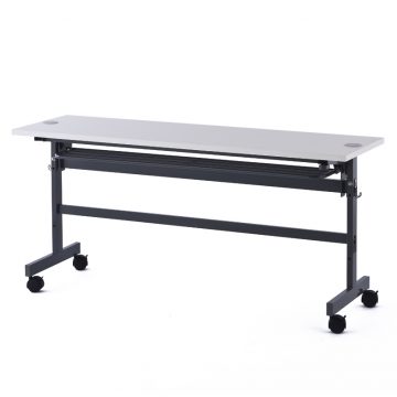 【車上渡し】アール・エフ・ヤマカワ 配線機能付き ターミナルフォールディング テーブル2 W1500×D450 ホワイト (重量：21.6kg) SHFTL-1545WH|会議用・ミーテングテーブル