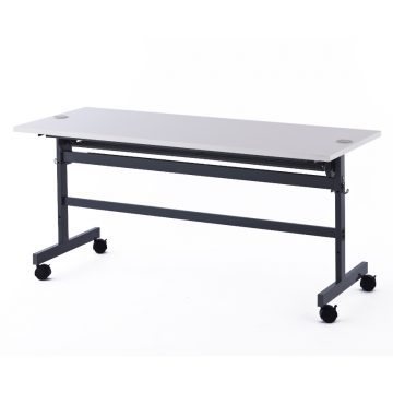 【車上渡し】アール・エフ・ヤマカワ 配線機能付き ターミナルフォールディング テーブル2 W1500×D600 ホワイト (重量：24.4kg) SHFTL-1560WH|会議用・ミーテングテーブル