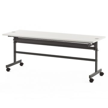 【車上渡し】アール・エフ・ヤマカワ 配線機能付き ターミナルフォールディング テーブル2 W1800×D450 ホワイト (重量：25.1kg) SHFTL-1845WH|会議用・ミーテングテーブル
