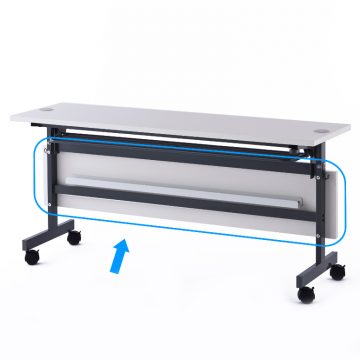 【車上渡し】アール・エフ・ヤマカワ 配線機能付き ターミナルフォールディング テーブル2 幕板W1500用オプション ホワイト (重量：6kg) SHFTL-OP-15WH|会議用・ミーテングテーブル