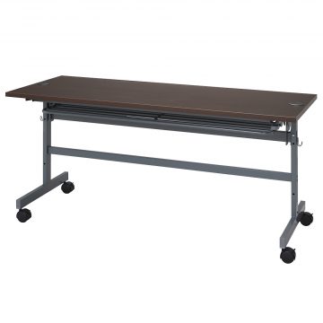 【車上渡し】アール・エフ・ヤマカワ 配線機能付き ターミナルフォールディング テーブル4 W1500×D600 ダーク (重量：24.4kg) SHFTL4-1560DB|会議用・ミーテングテーブル