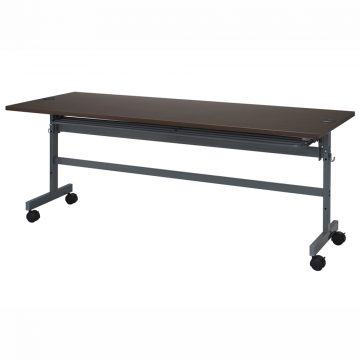 【車上渡し】アール・エフ・ヤマカワ 配線機能付き ターミナルフォールディング テーブル4 W1800×D600 ダーク (重量：29.1kg) SHFTL4-1860DB|会議用・ミーテングテーブル