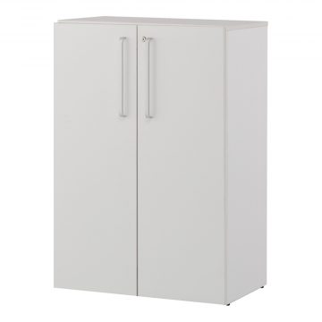 アール・エフ・ヤマカワ プリーマII 木製シェルフロー ホワイト共通扉付 グレーIIバック  SHWLS2-LDWH2