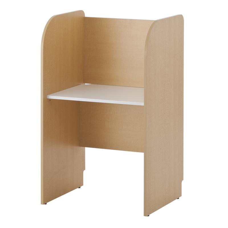 アール・エフ・ヤマカワ PCブースデスクII 基本 W700 背板アリ ナチュラル (重量：32kg) Z-SHPCB2-70BPNA|オフィスデスク