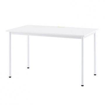 【車上渡し】アール・エフ・ヤマカワ エスティー SHシンプルテーブル W1200×D700 ホワイト (配線キャップ3色付属) (重量：18.1kg) Z-SHST-1270WHW|会議用・ミーテングテーブル