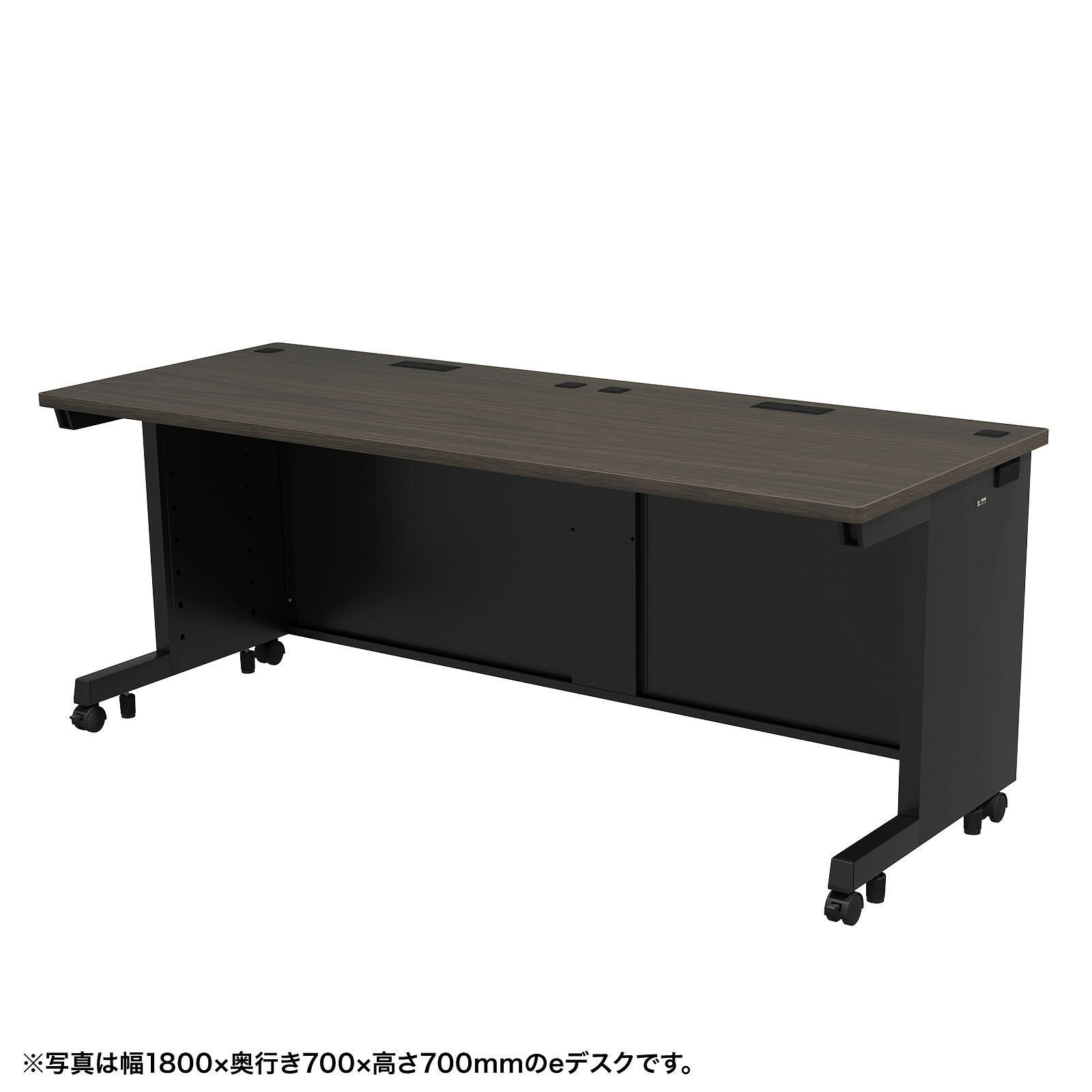 (受注生産品) サンワサプライ eデスク(濃い木目)W1800×D800×H720 (ED-SK18080M72) ※お客様組立品|オフィスデスク