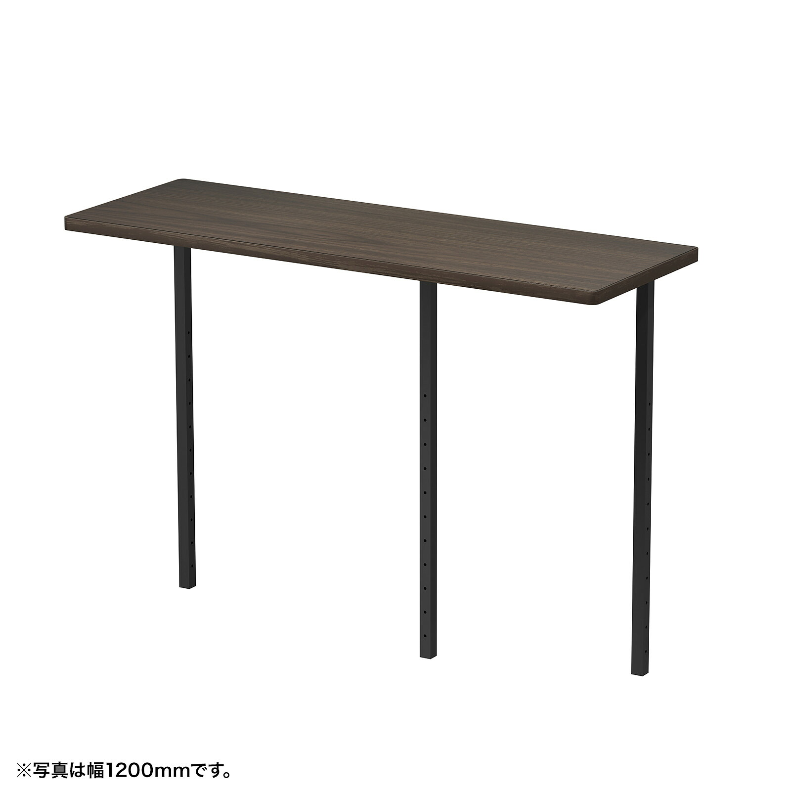 (受注生産品) サンワサプライ サブテーブルW1650mm用(濃い木目) (EST-165M) ※お客様組立品|会議用・ミーテングテーブル