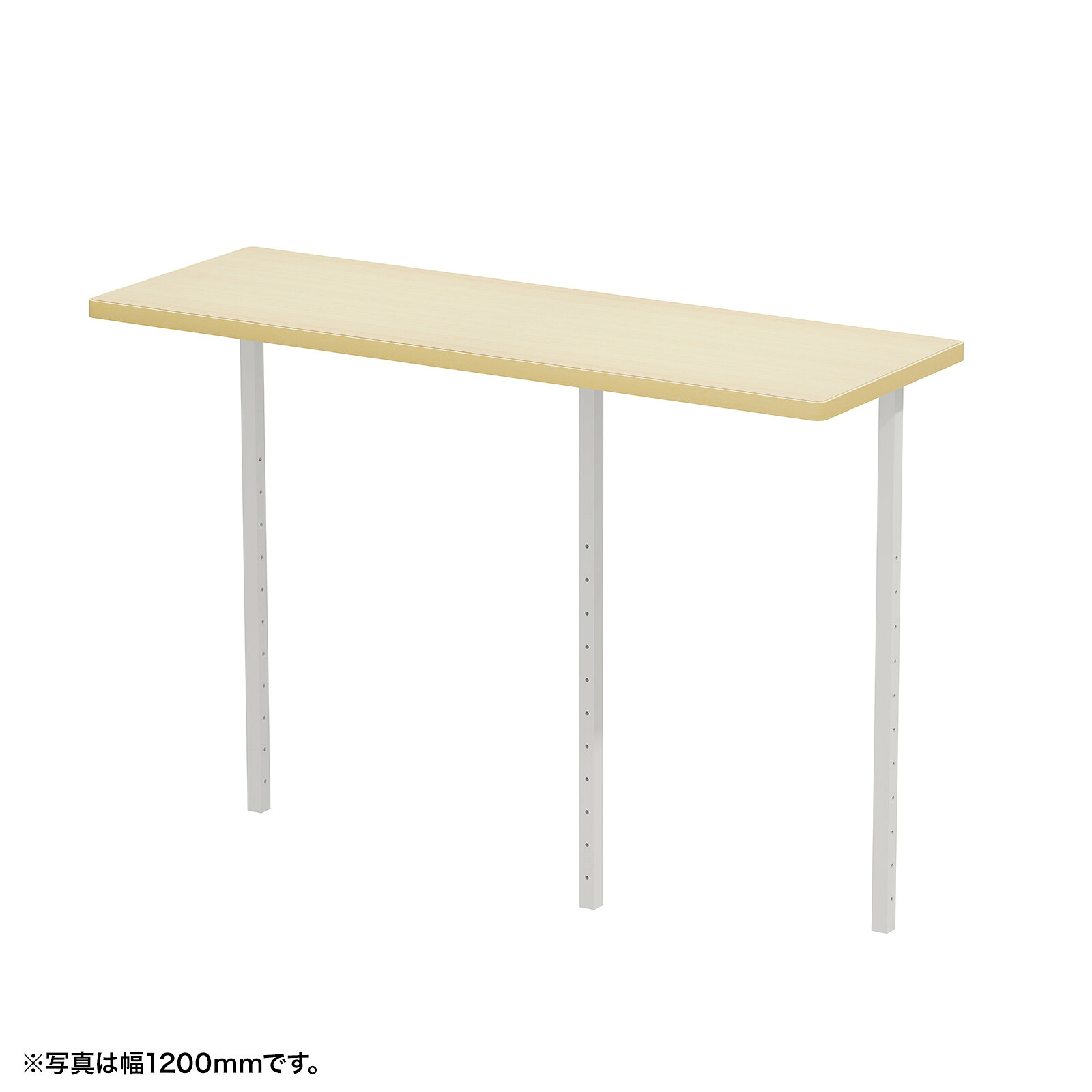(受注生産品) サンワサプライ サブテーブルW1700mm用(薄い木目) (EST-170LM) ※お客様組立品|会議用・ミーテングテーブル