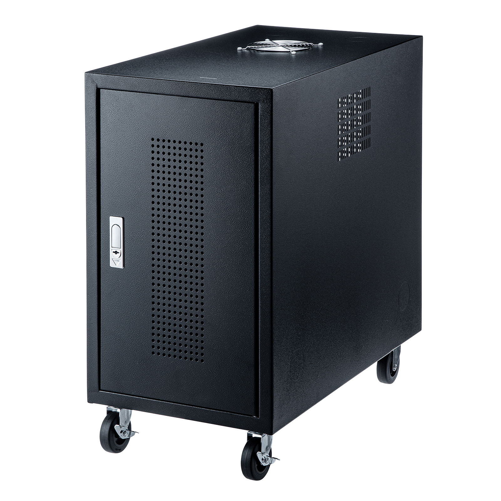 サンワサプライ キャスター付きハブボックス(4U) (CP-THBOX4UBK) ※完成品|その他店舗用品