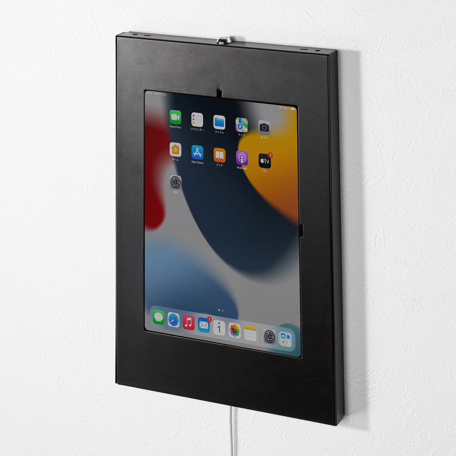 サンワサプライ iPad用スチール製ケース(ブラック) (CR-LAIPAD16BK) ※完成品|その他店舗用品