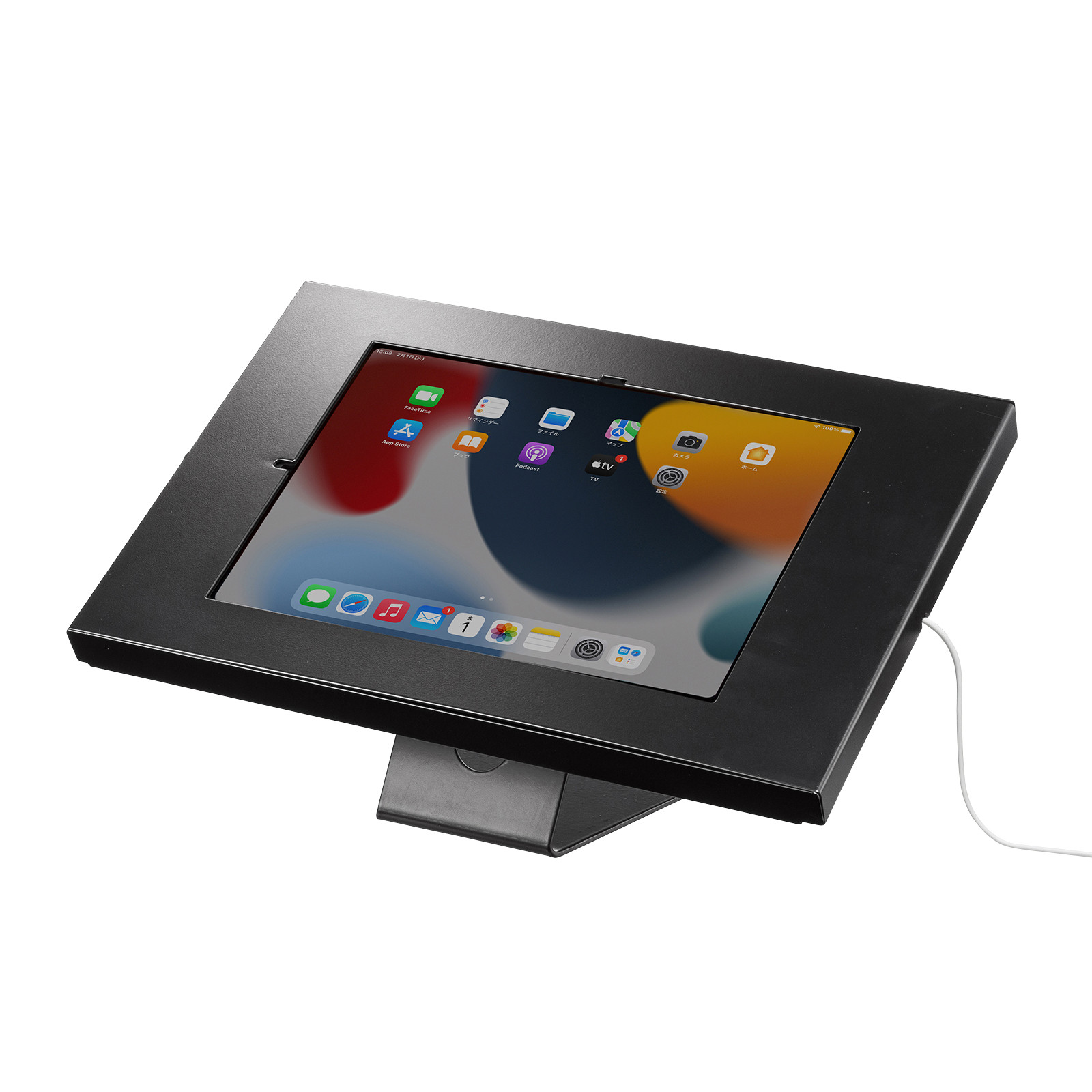 サンワサプライ iPad用スチール製スタンド付きケース(ブラック) (CR-LASTIP34BK) ※完成品|その他店舗用品