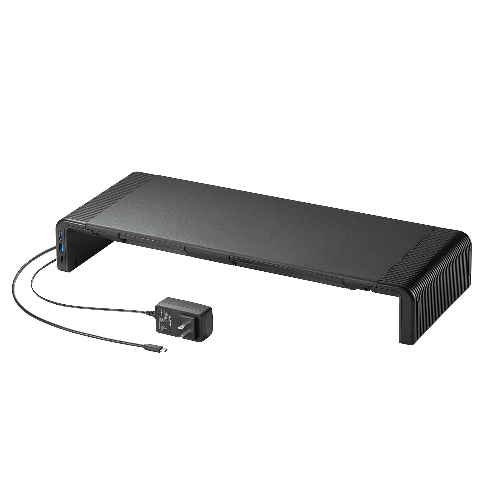 サンワサプライ USB　Type-C接続ハブ付き机上ラック (MR-LC210CHBK) ※完成品|その他店舗用品
