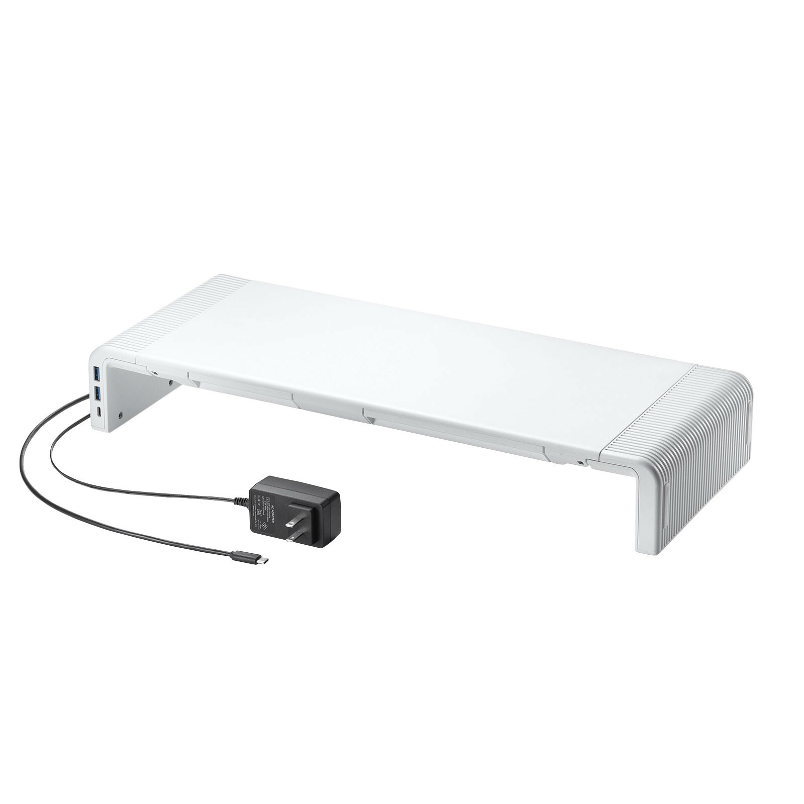 サンワサプライ USB　Type-C接続ハブ付き机上ラック (MR-LC210CHW) ※完成品|その他店舗用品