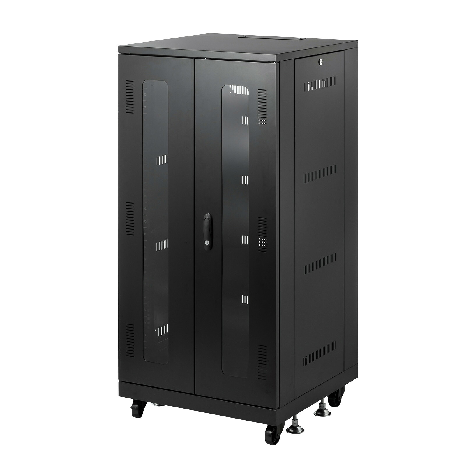サンワサプライ 19インチラック(24U) (CP-SVNA2460BK) ※お客様組立品|その他店舗用品