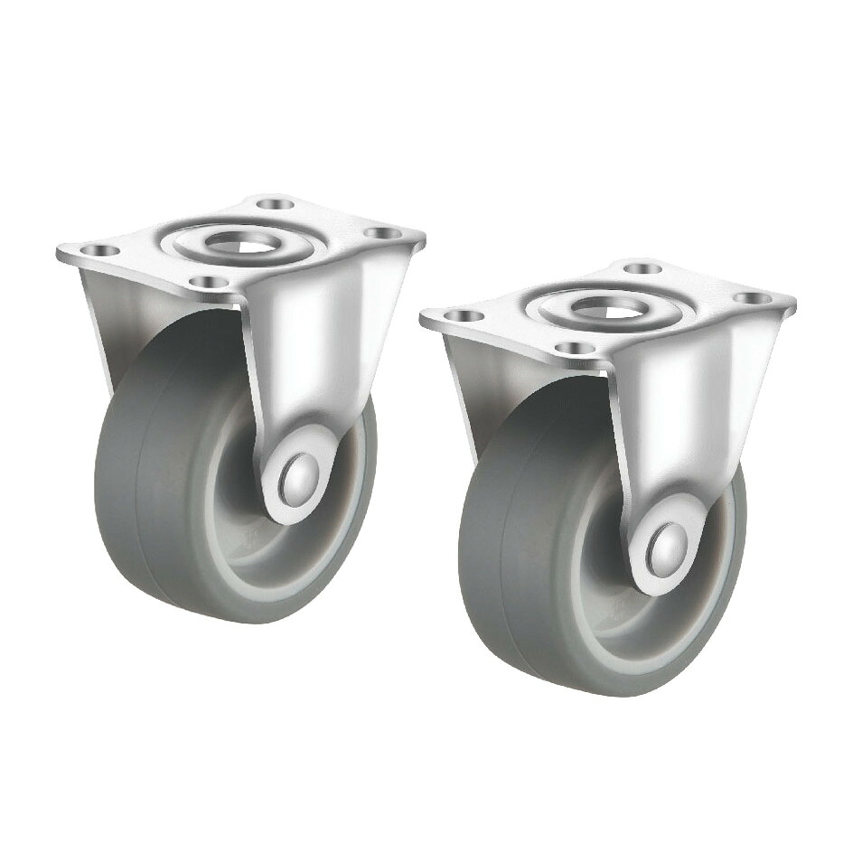 サンワサプライ 汎用キャスター　75mm径　2個セット　(固定) (CST-75TP-FIX2)|その他店舗用品