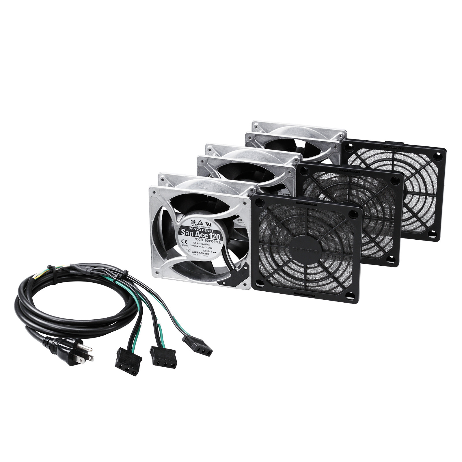 サンワサプライ 放熱ファン高速タイプt=38mm 3個セット (CP-FANS38-3A) ※完成品