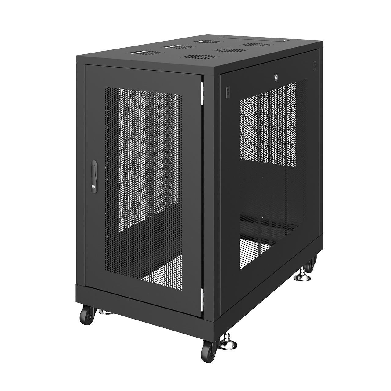サンワサプライ 19インチサーバーラック　メッシュパネル仕様(18U) (CP-SVN1810MBKN) ※お客様組立品|その他店舗用品
