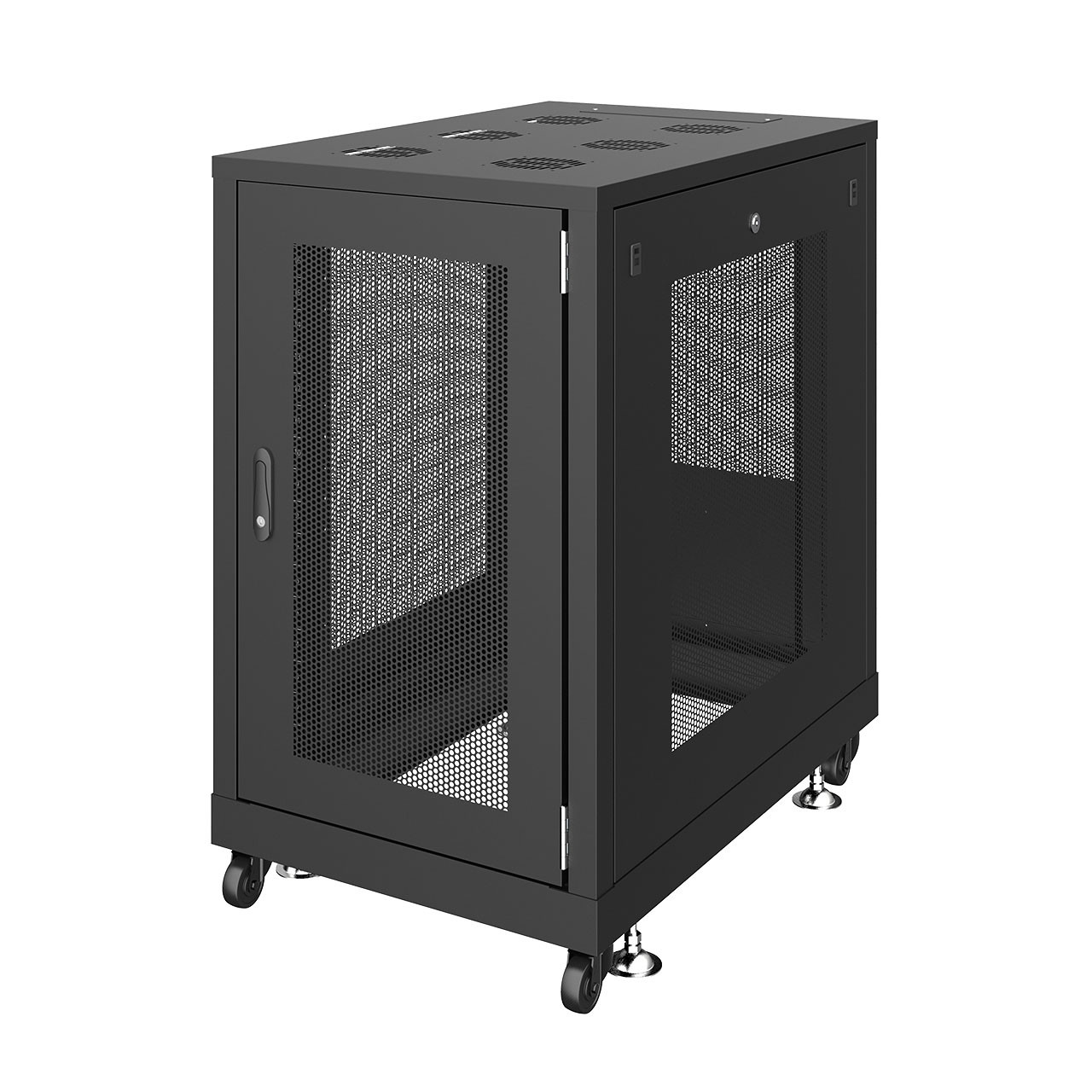 サンワサプライ 19インチサーバーラック　メッシュパネル仕様(18U) (CP-SVN1890MBKN) ※お客様組立品