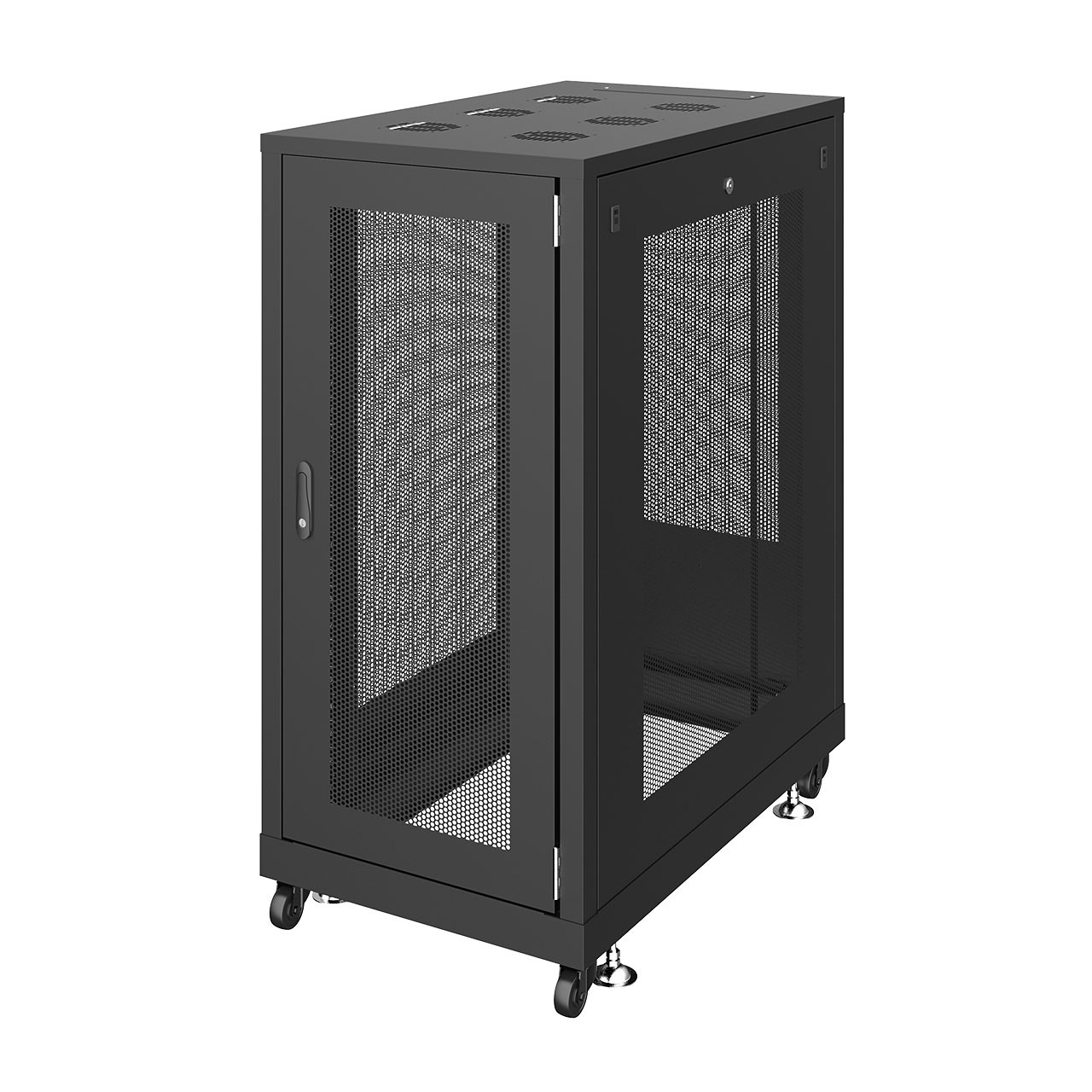 サンワサプライ 19インチサーバーラック　メッシュパネル仕様(24U) (CP-SVN2410MBKN) ※お客様組立品|その他店舗用品