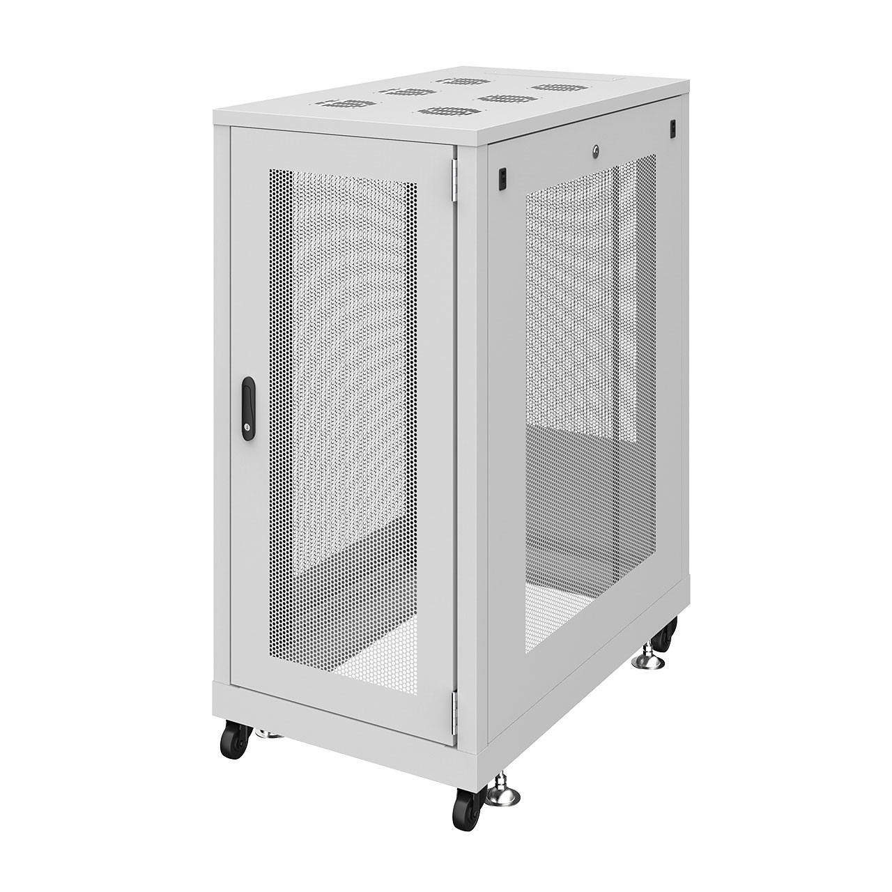 サンワサプライ 19インチサーバーラック　メッシュパネル仕様(24U) (CP-SVN2410MGYN) ※お客様組立品