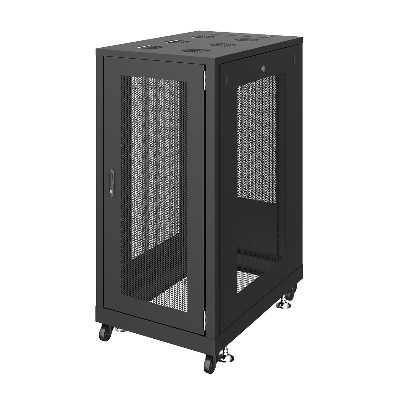 サンワサプライ 19インチサーバーラック　メッシュパネル仕様(24U) (CP-SVN2490MBKN) ※お客様組立品