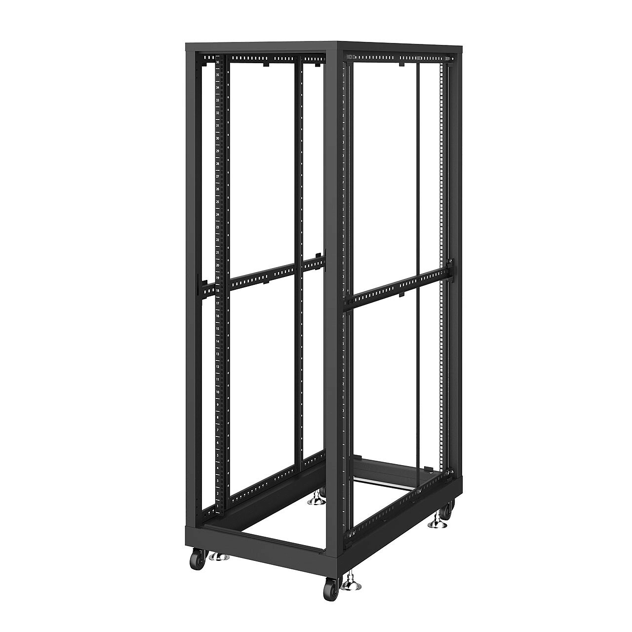 サンワサプライ 19インチサーバーラック　パネルなし(36U) (CP-SVN3610NPBKN) ※お客様組立品