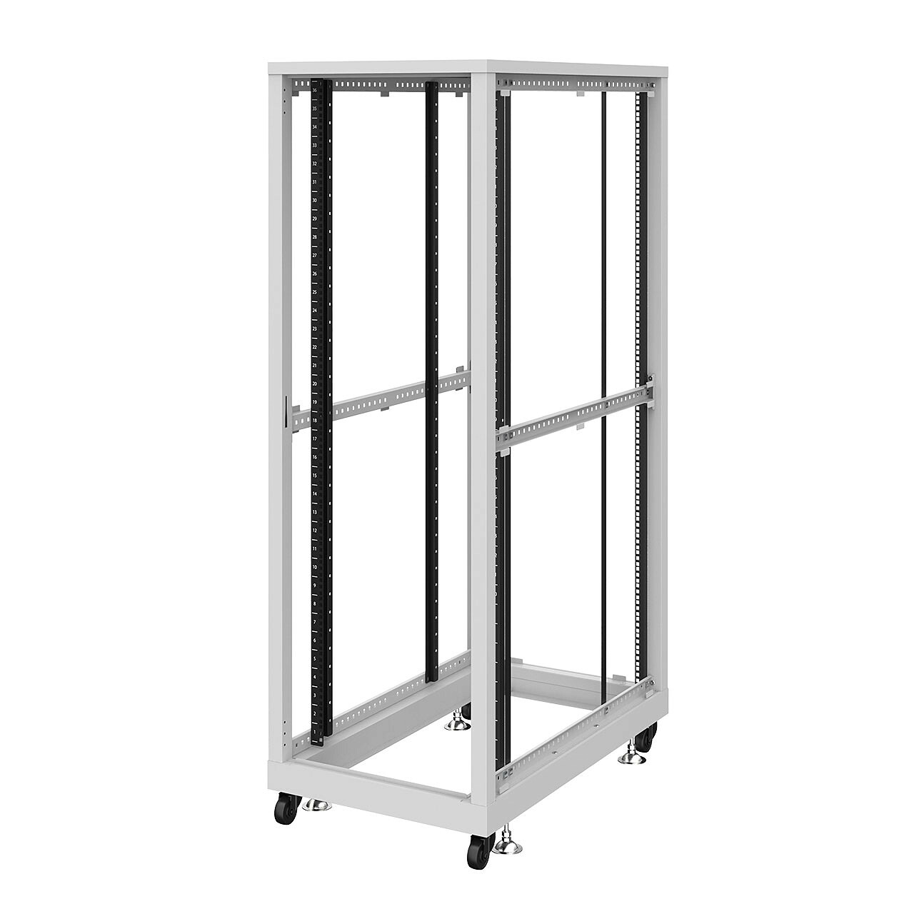 サンワサプライ 19インチサーバーラック　パネルなし(36U) (CP-SVN3610NPGYN) ※お客様組立品|その他店舗用品