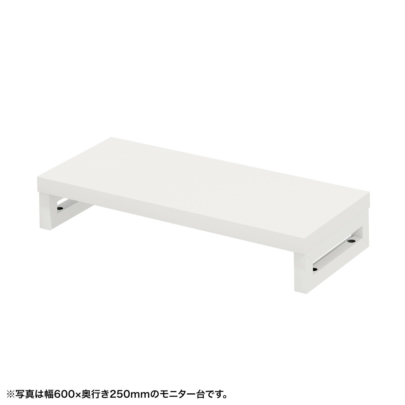 (受注生産品) サンワサプライ eモニタ台（角脚・白天板)W650×D250 (EMR-LCK6525W) ※お客様組立品|その他店舗用品
