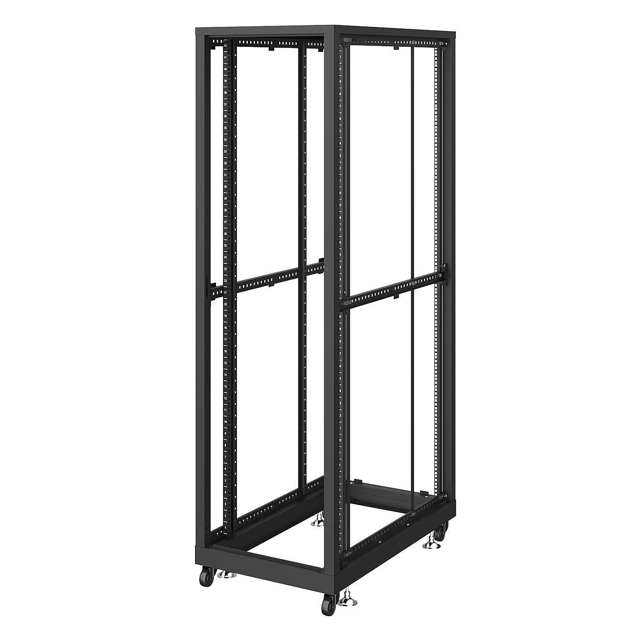 サンワサプライ 19インチサーバーラック　パネルなし(42U) (CP-SVN4210NPBKN) ※お客様組立品