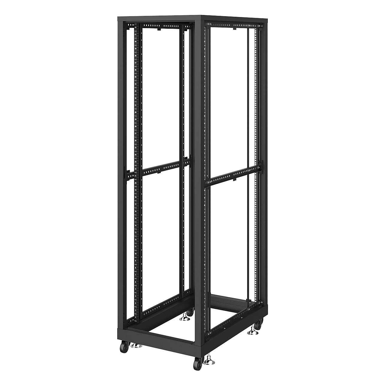サンワサプライ 19インチサーバーラック　パネルなし(42U) (CP-SVN4290NPBKN) ※お客様組立品