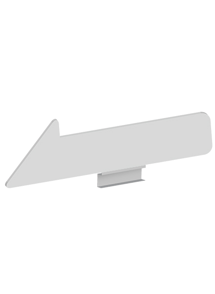 常磐精工 専用オプション ポスタースタンド用 矢印クリップ 左 ホワイト20 SCP-YLW-20|【店舗用品】