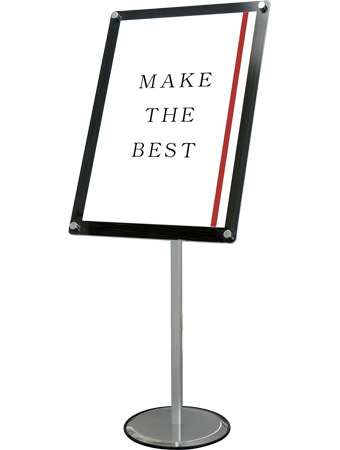 常磐精工 ポールスタンド スマートフリーアクリルスタンドA2ブラック SMFACS-A2B|【店舗用品】