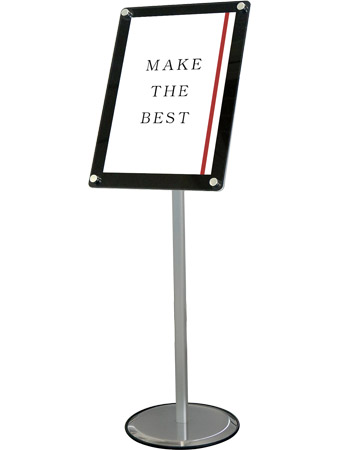 常磐精工 ポールスタンド スマートフリーアクリルスタンドA3ブラック SMFACS-A3B|【店舗用品】